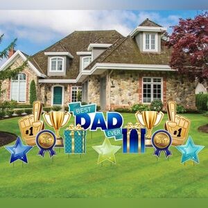 Best Dad Ever Yard Sign Set